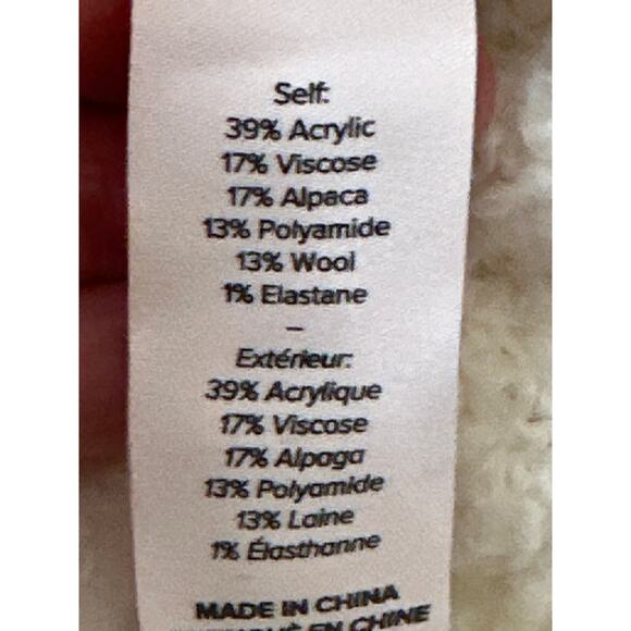 Cinq a Sept NWT Ivory Leya Wool Blend Off The Shoulder Winter Sweater Size Large - Picture 7 of 9